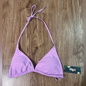 NWT BMJL purple bikini top size large